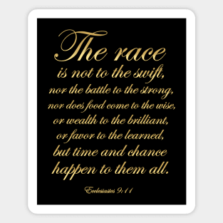 Ecclesiastes 9_11 (Gold text version) Magnet